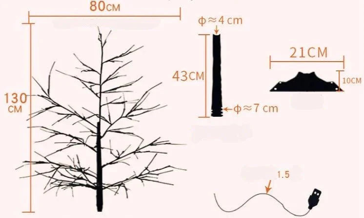 Birch Tree Lights Glow Tree Lights LED Christmas Simulation Tree New Year Lights