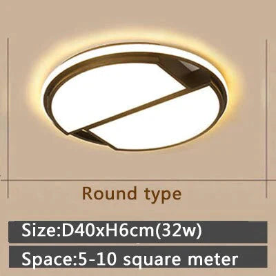 Plafonnier LED moderne à cadre noir pour salon, chambre à coucher, salle à manger, lustre, lampe de plafond, luminaires pour la maison