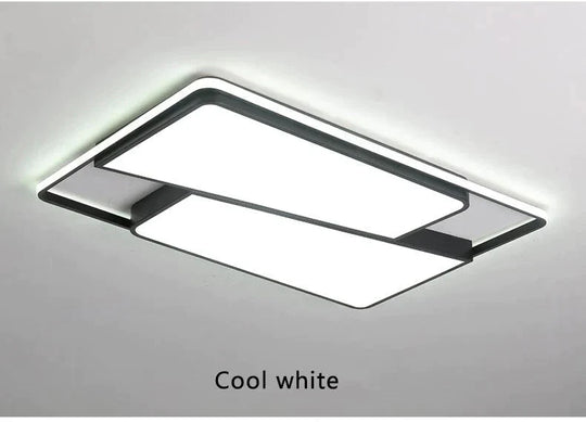 Plafonnier LED moderne à cadre noir pour salon, chambre à coucher, salle à manger, lustre, lampe de plafond, luminaires pour la maison