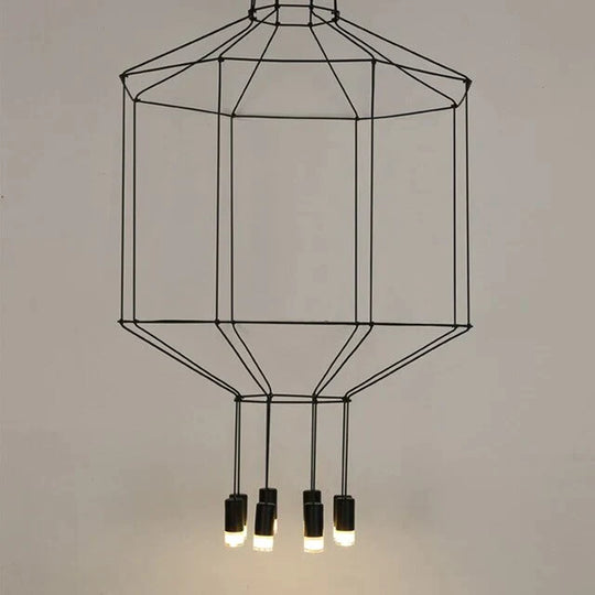 Lampe suspendue créative moderne en métal noir, fil long, forme simple, lampe suspendue pour cuisine, bar, chevet, suspension