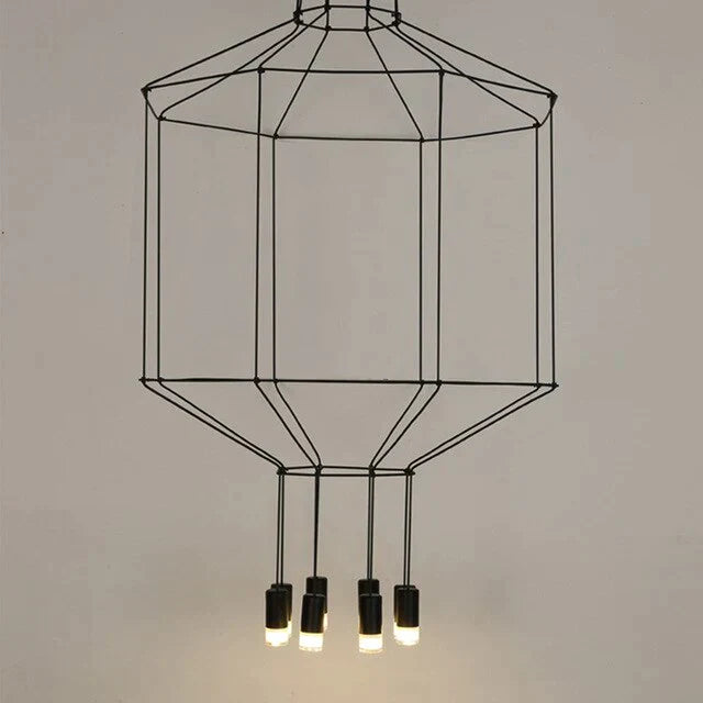 Lampe suspendue créative moderne en métal noir, fil long, forme simple, lampe suspendue pour cuisine, bar, chevet, suspension