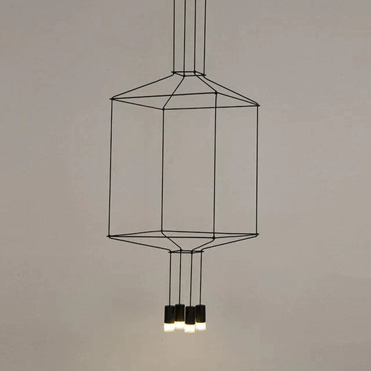 Lampe suspendue créative moderne en métal noir, fil long, forme simple, lampe suspendue pour cuisine, bar, chevet, suspension