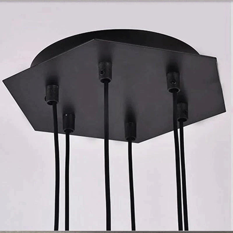 Lampe suspendue créative moderne en métal noir, fil long, forme simple, lampe suspendue pour cuisine, bar, chevet, suspension