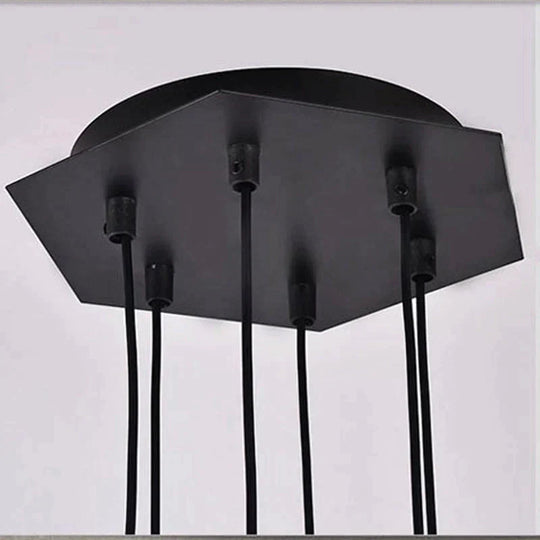 Lampe suspendue créative moderne en métal noir, fil long, forme simple, lampe suspendue pour cuisine, bar, chevet, suspension