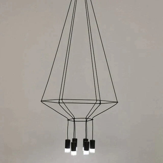 Lampe suspendue créative moderne en métal noir, fil long, forme simple, lampe suspendue pour cuisine, bar, chevet, suspension