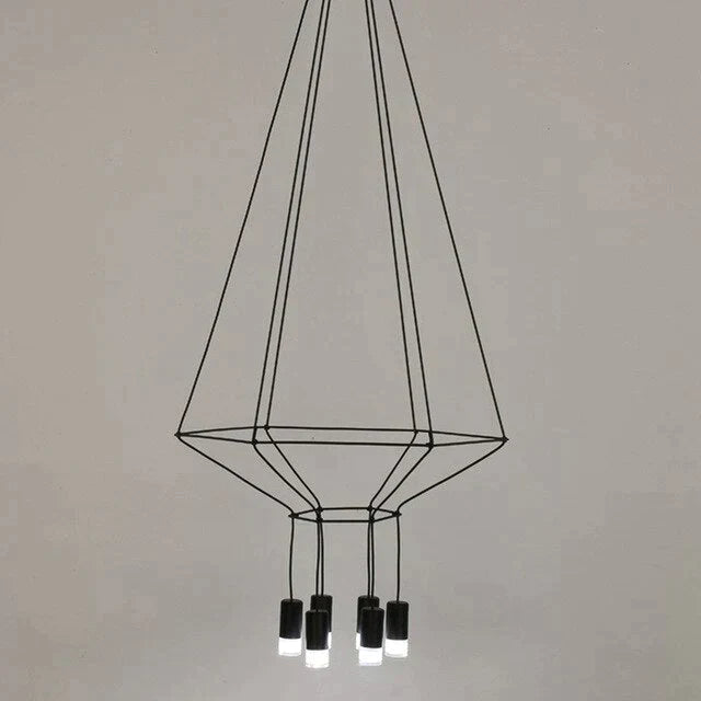 Lampe suspendue créative moderne en métal noir, fil long, forme simple, lampe suspendue pour cuisine, bar, chevet, suspension