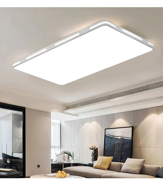 Leah - Plafonnier LED moderne, luminaire de plafond, montage en surface, télécommande, intensité variable, 18 W, 48 W, pour salon, chambre à coucher, balcon