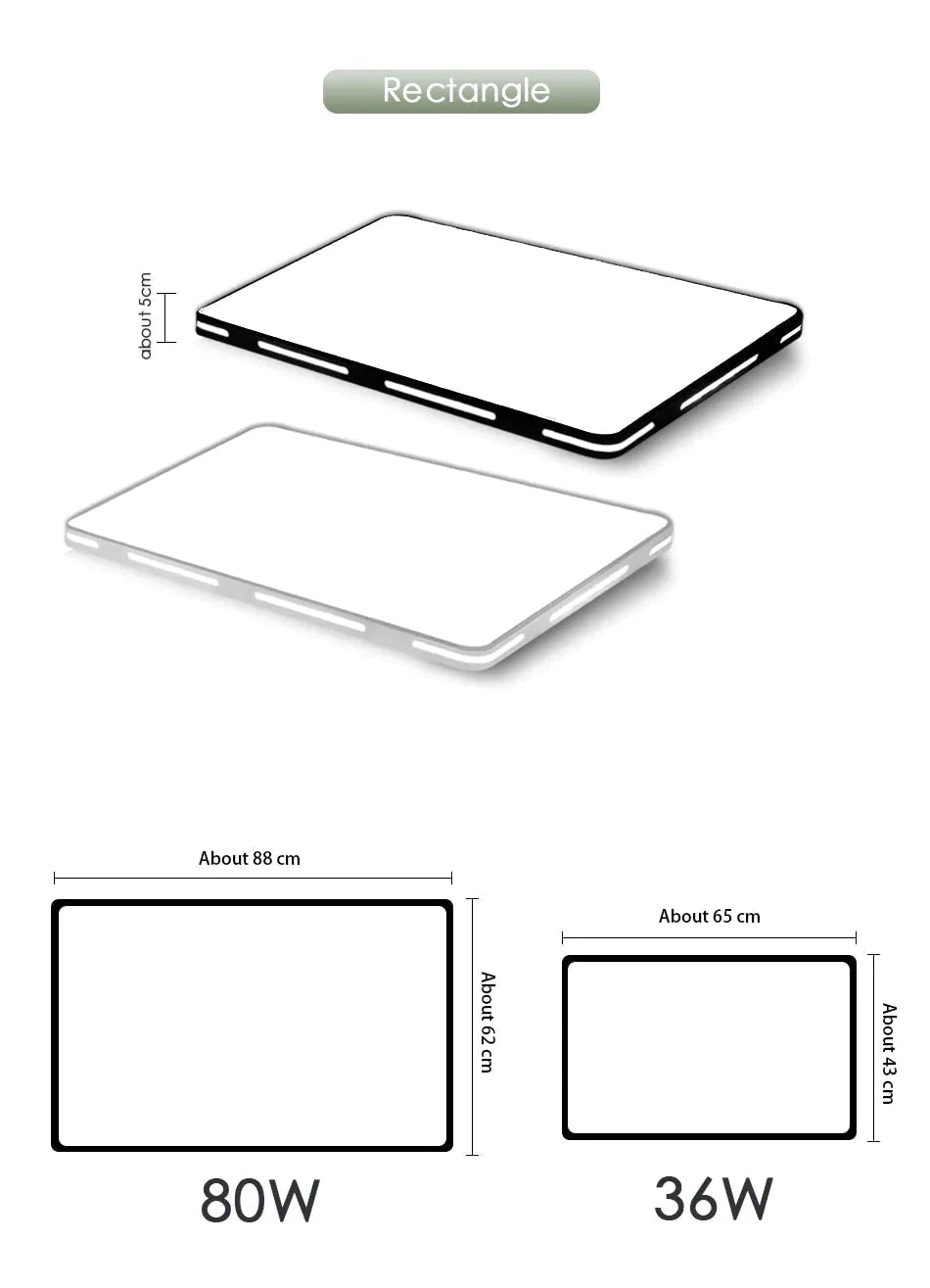 Leah - Plafonnier LED moderne, luminaire de plafond, montage en surface, télécommande, intensité variable, 18 W, 48 W, pour salon, chambre à coucher, balcon