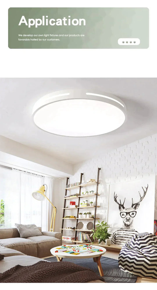 Leah -Modern Led Ceiling Light Lamp Lighting Fixture Surface Mount Flush Remote Control Dimmable 18W