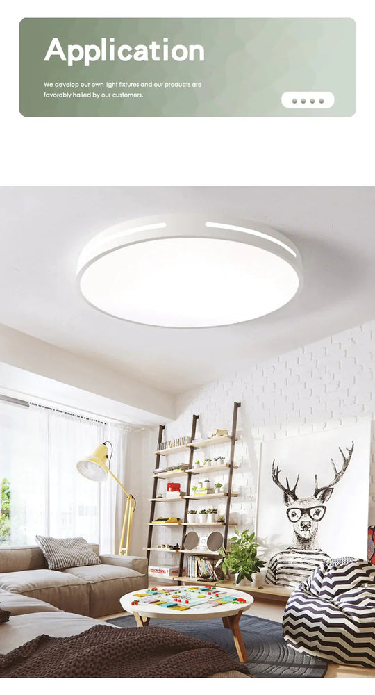 Leah - Plafonnier LED moderne, luminaire de plafond, montage en surface, télécommande, intensité variable, 18 W, 48 W, pour salon, chambre à coucher, balcon