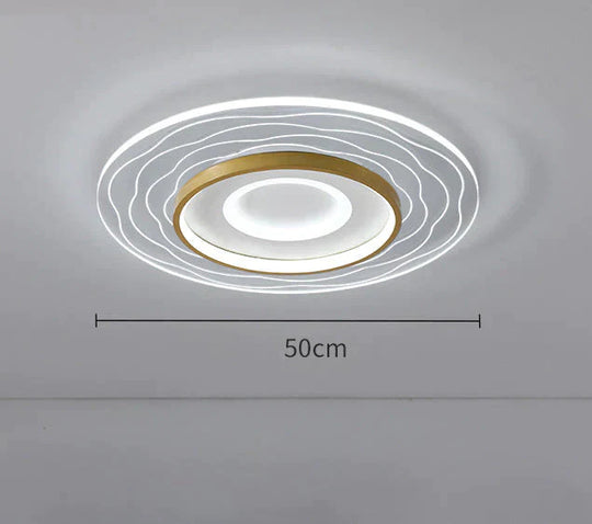 LED Modern Simple Circular Square Bedroom Dining Room Ceiling Lamp
