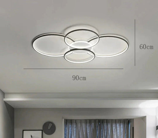 Living Room Main Lamp Atmospheric Hall Lamp Minimalist Circular Ring Indoor Lamp Ceiling Lamp