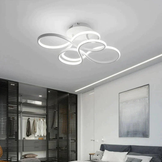 Modern Ceiling Lights White/Gold/Coffee Color LED Lamp For Living Room Bed Room Study Room Surface Mounted Lamps Remote Control