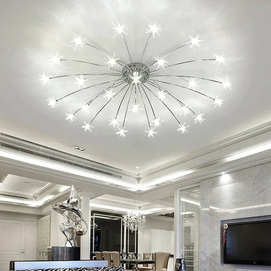 Modern Ice Flower Glass Ceiling light Bedroom Kitchen Children Room Sky Star Ceiling Lamp Designer Lighting Fixtures