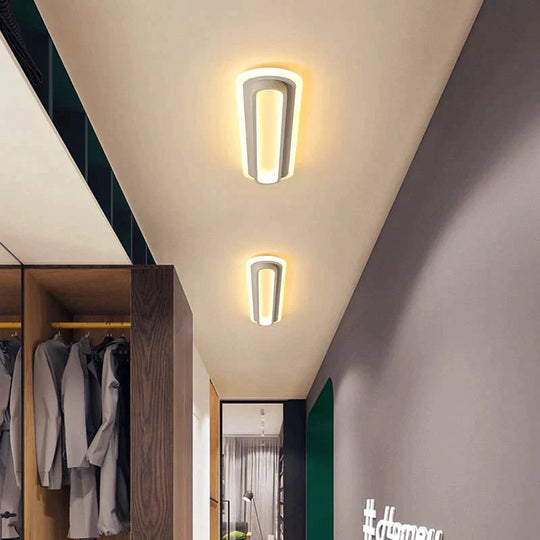 Modern Led Ceiling Lights For Living Room Corridor White Black Surface Mounted Lamp Color /