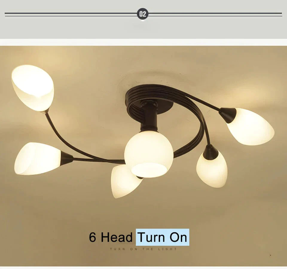 Modern LED Chandelier Ceiling Lamp Indoor Illuminate Lighting Avize Modern Salon Lustres Childern Ceiling Lights