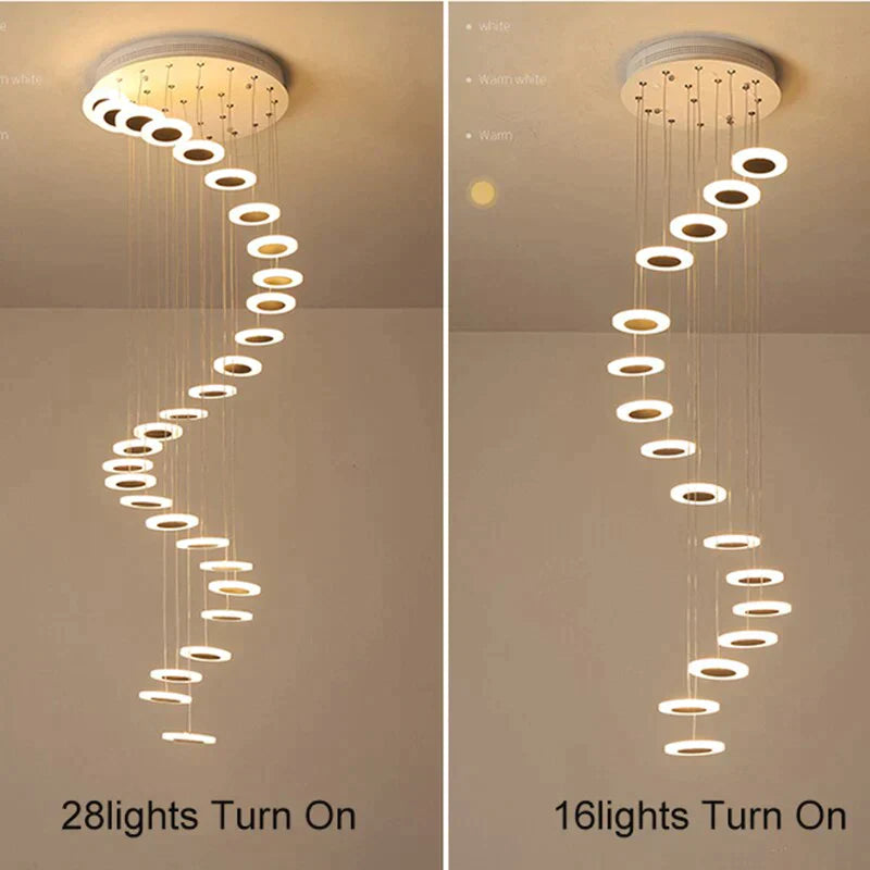 Lustre LED moderne pour salon, lampe suspendue pour chambre à coucher, luminaires suspendus pour escaliers, restaurant, éclairage suspendu