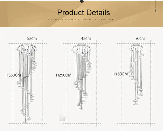 Lustre LED moderne pour salon, lampe suspendue pour chambre à coucher, luminaires suspendus pour escaliers, restaurant, éclairage suspendu