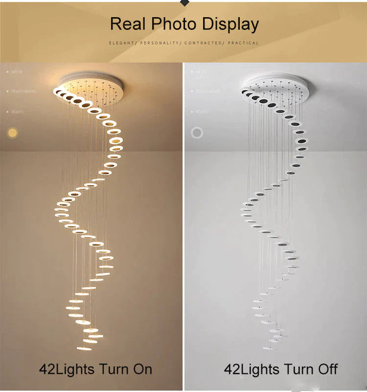 Lustre LED moderne pour salon, lampe suspendue pour chambre à coucher, luminaires suspendus pour escaliers, restaurant, éclairage suspendu