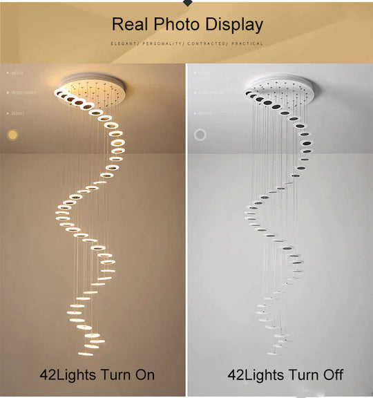 Lustre LED moderne pour salon, lampe suspendue pour chambre à coucher, luminaires suspendus pour escaliers, restaurant, éclairage suspendu