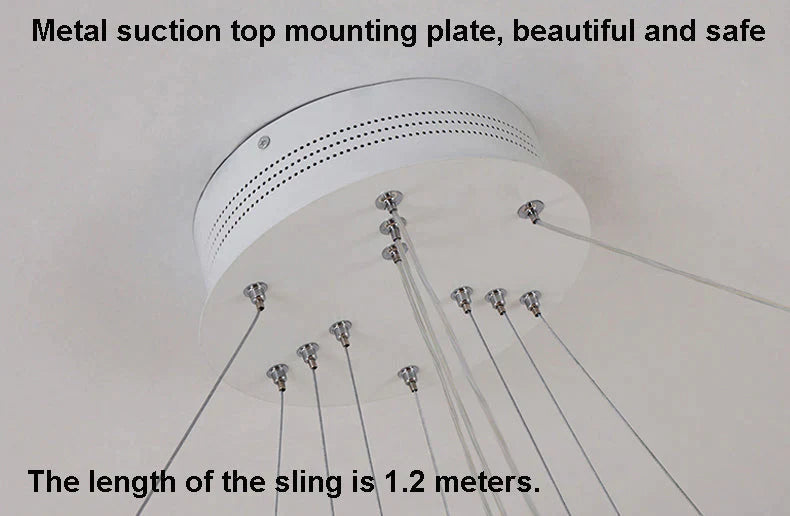 Lampes suspendues modernes pour salon salle à manger 4/3/2/1 anneaux circulaires éclairage LED acrylique