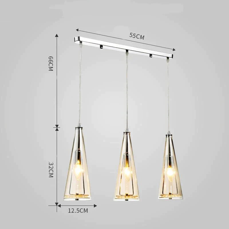 Modern Simple LED Chandelier Three Head Crystal Chandelier