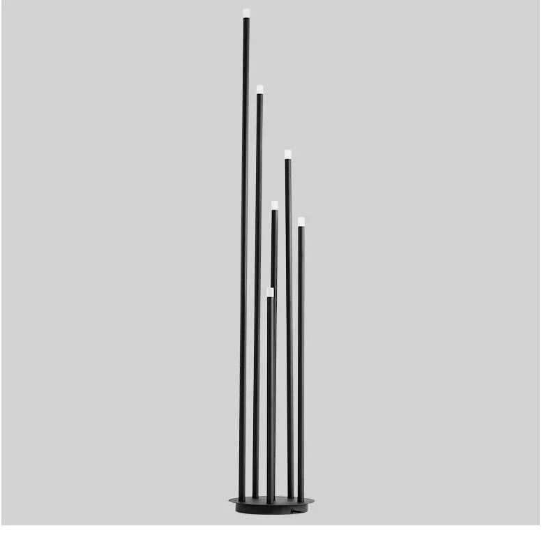 Modern simple personality black multi-head LED floor lamp branch stand lamp living room reading lamp room bedside floor lamp