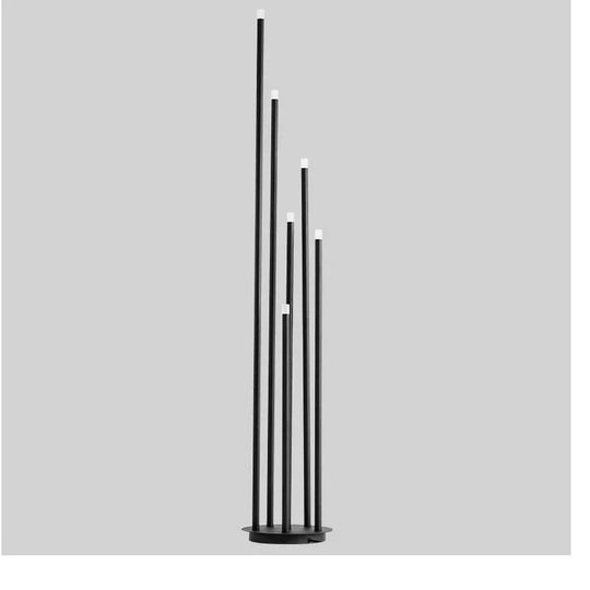 Modern simple personality black multi-head LED floor lamp branch stand lamp living room reading lamp room bedside floor lamp