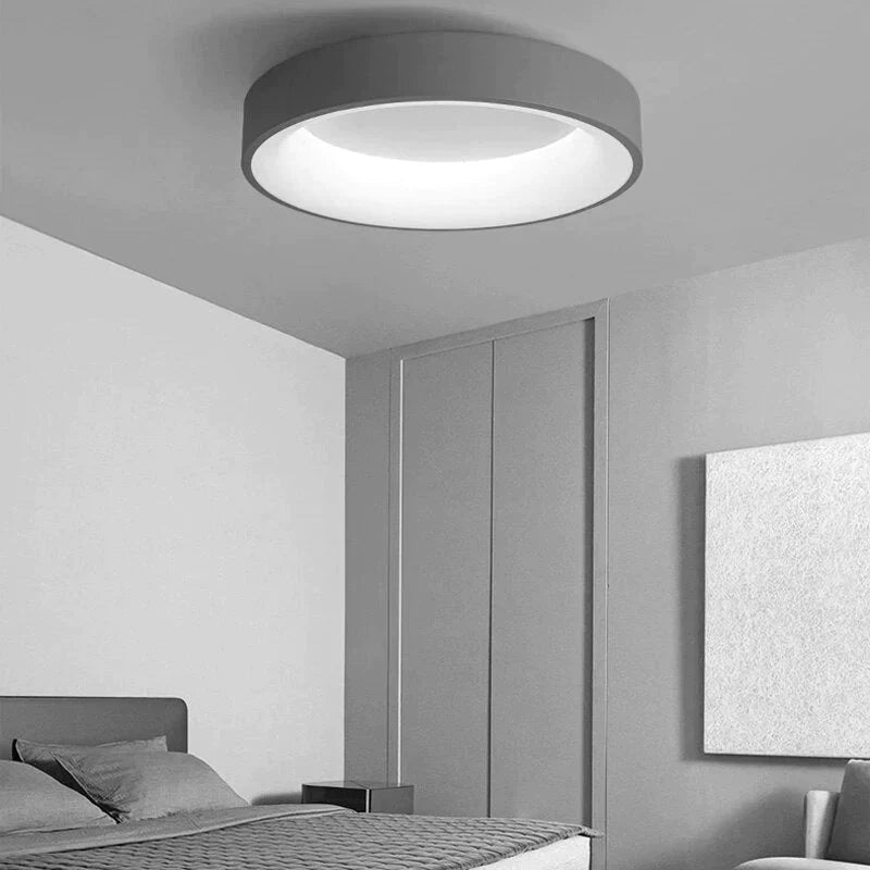 Nora - Plafonnier LED pour chambre à coucher, panneau moderne, luminaire de salon, plafonnier de cuisine, montage en surface, télécommande encastrée