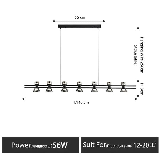 Lampe à bande LED de luxe pour bar, îlot de cuisine, luminaire de table, style nordique moderne et minimaliste