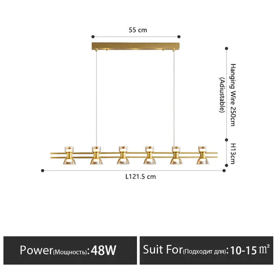 Lampe à bande LED de luxe pour bar, îlot de cuisine, luminaire de table, style nordique moderne et minimaliste