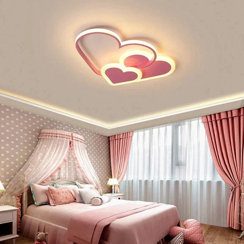Pink Led Chandelier Light For Girl Bedroom Plafond Acrylic Lighting Lamp Modern New Fixture Lampadario Luminaire Lustres