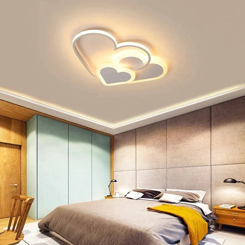 Pink Led Chandelier Light For Girl Bedroom Plafond Acrylic Lighting Lamp Modern New Fixture Lampadario Luminaire Lustres