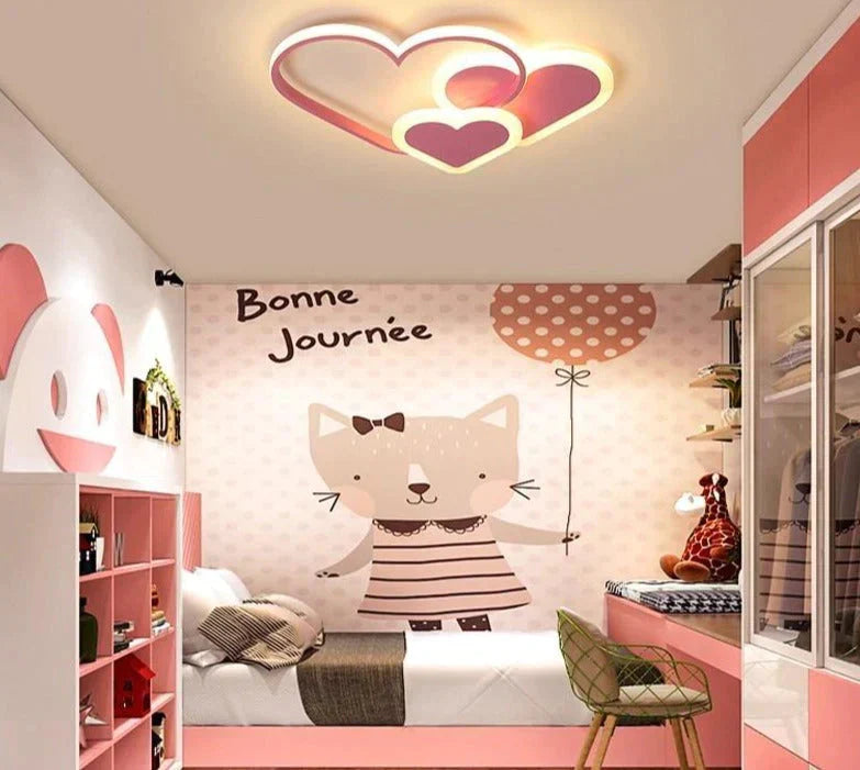 Pink Led Chandelier Light For Girl Bedroom Plafond Acrylic Lighting Lamp Modern New Fixture Lampadario Luminaire Lustres