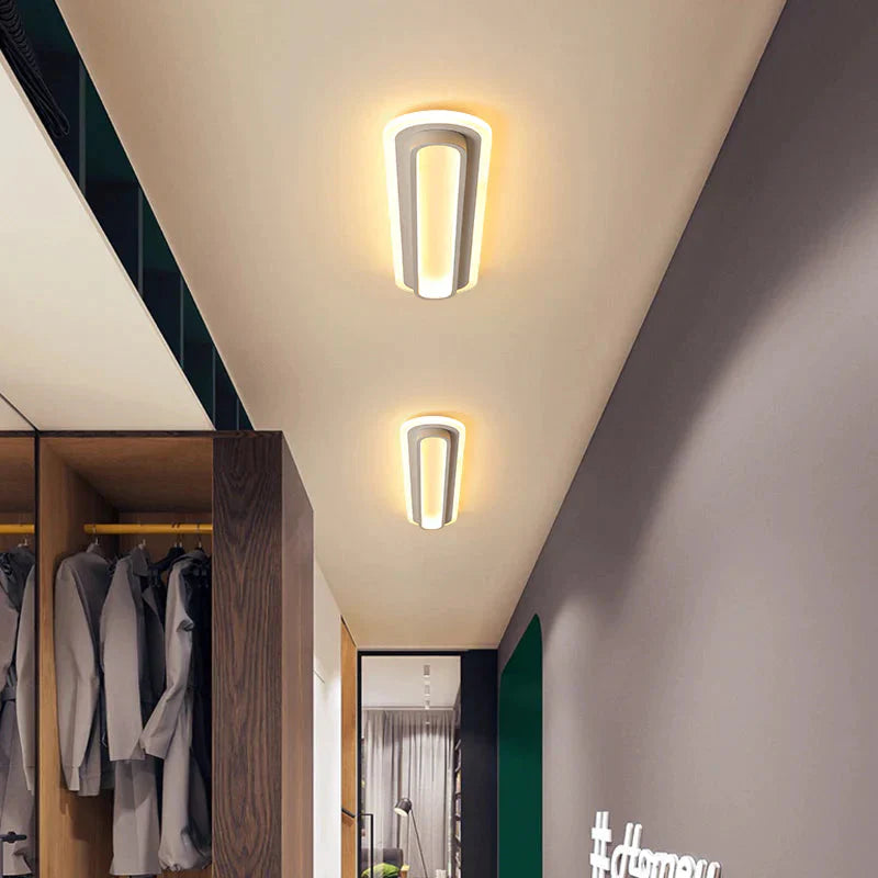 Plafonniers à LED modernes pour salon, chambre à coucher, salle d'étude, couloir, lampe de plafond montée en surface de couleur blanche et noire
