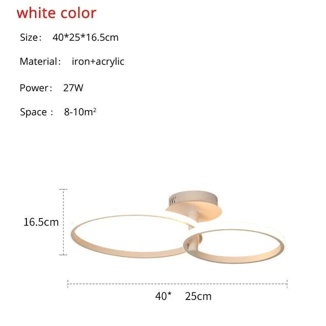 Plafonnier LED de nouvelle conception pour salon, salle à manger, chambre à coucher, café blanc, luminaire d'intérieur pour la maison