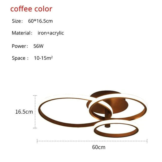 Plafonnier LED de nouvelle conception pour salon, salle à manger, chambre à coucher, café blanc, luminaire d'intérieur pour la maison