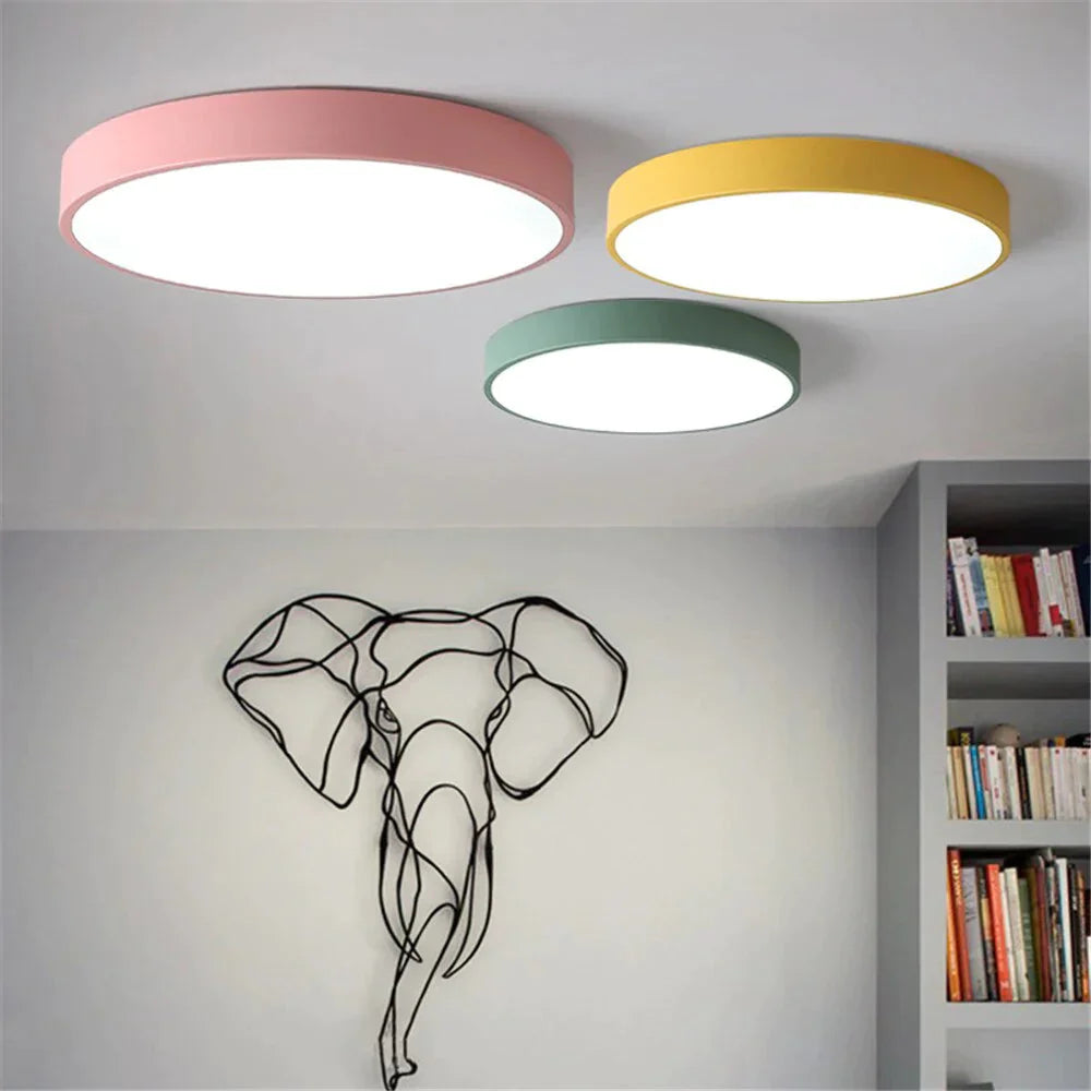 Ultrathin LED Modern Ceiling Light Circular Iron Acrylic Indoor Lamp Kitchen Bed Room Porch Decoration Light Fixture