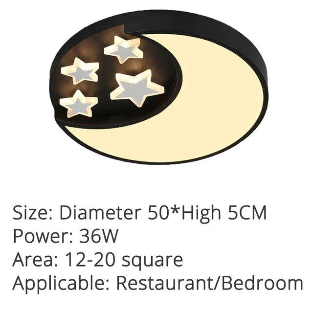 Plafonniers modernes à LED en forme d'étoiles pour salon, chambre à coucher, salle à manger, corps en fer acrylique, lampe d'intérieur pour la maison, luminaires