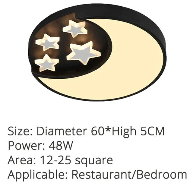Plafonniers modernes à LED en forme d'étoiles pour salon, chambre à coucher, salle à manger, corps en fer acrylique, lampe d'intérieur pour la maison, luminaires