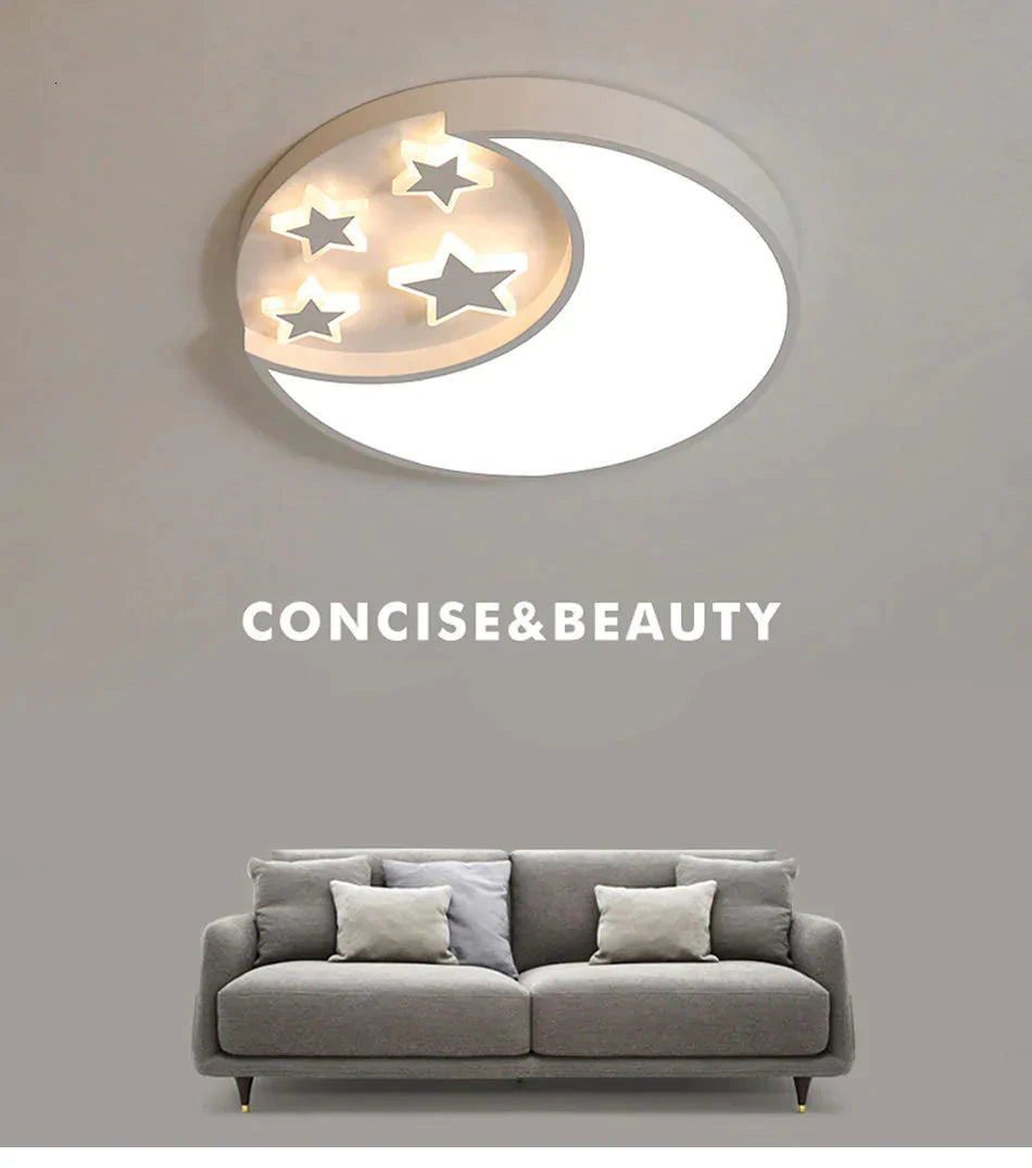 Plafonniers modernes à LED en forme d'étoiles pour salon, chambre à coucher, salle à manger, corps en fer acrylique, lampe d'intérieur pour la maison, luminaires