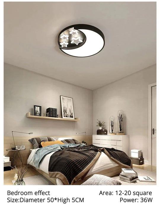 Plafonniers modernes à LED en forme d'étoiles pour salon, chambre à coucher, salle à manger, corps en fer acrylique, lampe d'intérieur pour la maison, luminaires