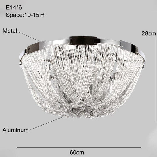 Plafonnier Moderne Pour Salle À Manger LED Plafonnier Argenté Chambre Lampes Led Pour Salon Loft Éclairage Métal Avize Chambre
