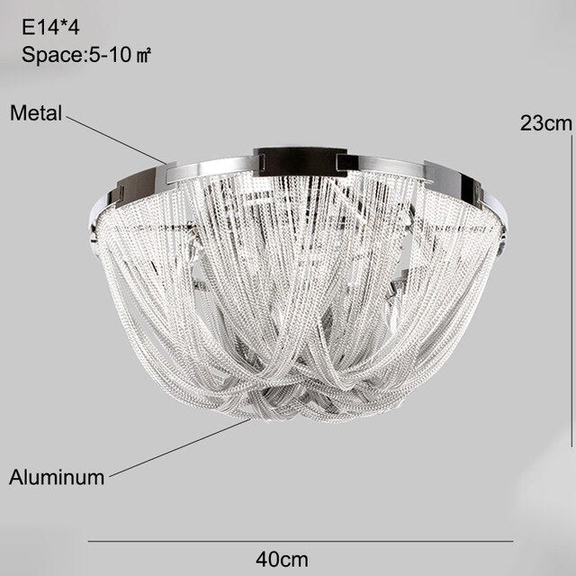 Plafonnier Moderne Pour Salle À Manger LED Plafonnier Argenté Chambre Lampes Led Pour Salon Loft Éclairage Métal Avize Chambre