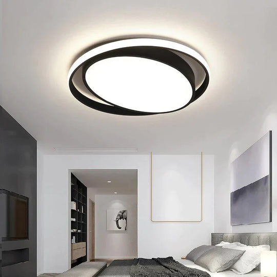 Lustre de plafond à LED noir/blanc, nouvel arrivage, pour salon, bureau, chambre à coucher, lustre de plafond à LED moderne en aluminium