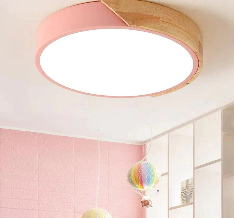 Plafonniers à LED en bois modernes pour salon, chambre à coucher, cuisine, lampe de plafond à LED ultra-mince de 5 cm pour hall