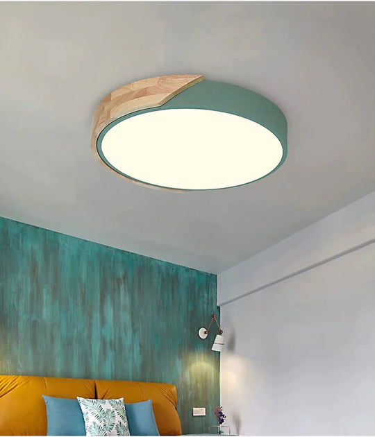 Plafonniers à LED en bois modernes pour salon, chambre à coucher, cuisine, lampe de plafond à LED ultra-mince de 5 cm pour hall