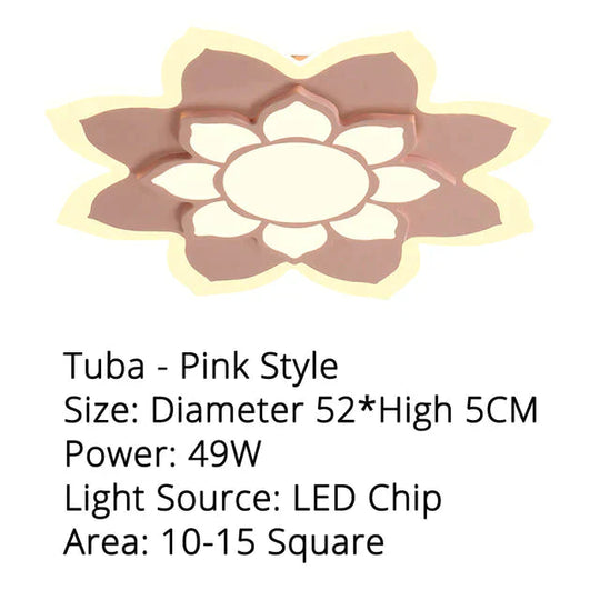 New Arrival Led Ceiling Lights Lamp With Remote Control And Flower Designer For Child Bedroom Study