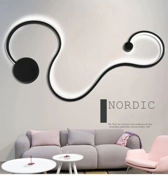 Creative Led Ceiling Lights For Living Room Bedroom Black/White Aluminum Lamp Body Indoor Lighting Fixtures Lampara Led Techo