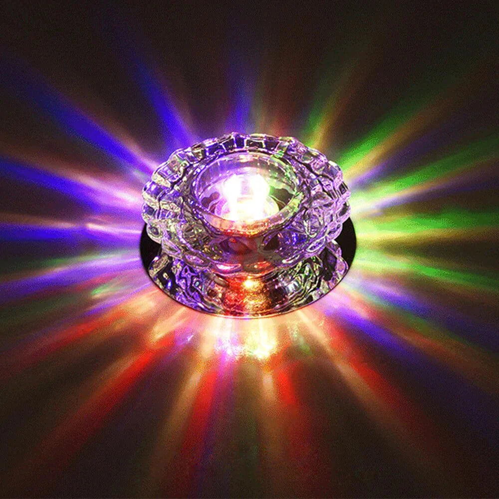 Modern LED Chip Crystal Aisle Lamp Solid Stainless Steel Base Surface Mounted Ceiling Lamp For Living Room Corridor